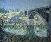 Ernest Lawson Spring Night,Harlem River Sweden oil painting artist